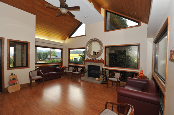 We have a warm, open waiting room for our patients and families